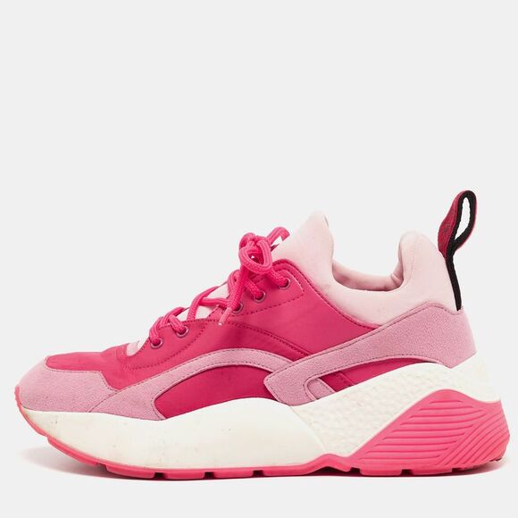 Stella Mccartney Pink/red Nylon And Faux Suede Chunky Sneakers Size 38,New Products : American Fashion Style Bags On Sale